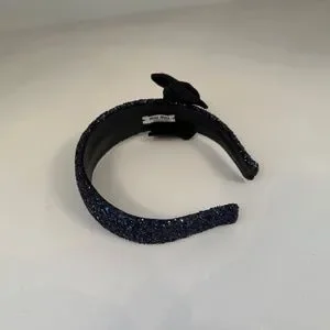 Miu Miu navy blue sparkly headband with block silk bow Miu Miu | Accessories | Miu Miu Navy Blue Sparkly Headband  main image 2